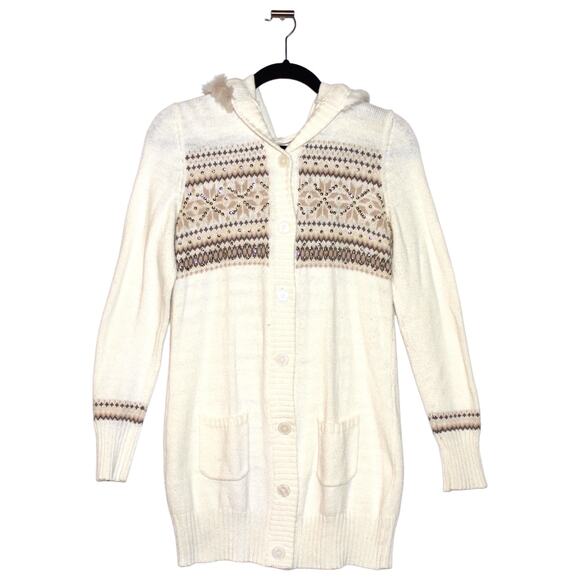 Justice Long Sweater Cardigan Size 18 Girl Large - Picture 1 of 3